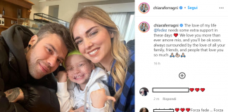 Fedez e la malattia, Chiara Ferragni: “Ti amiamo più che mai”
