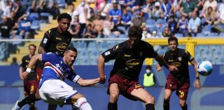 Samp-Salernitana 1-2, campani vincono dopo 3 mesi