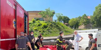 Al Poma esercitazione dei vigili del fuoco per emergenza radiologica