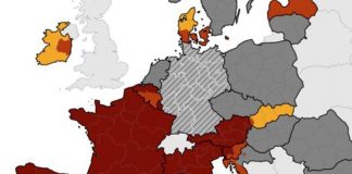 Covid, mappa Ecdc: Italia ancora in rosso scuro