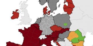 Covid, mappa Ecdc: Italia rosso scuro, fascia maggior rischio