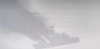 ‘Nave russa Makarov colpita’, il video che fa discutere