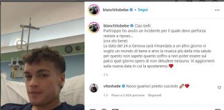 Blanco in ospedale: “Ho avuto un incidente, devo stare a riposo”