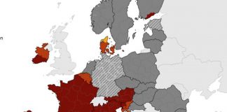 Covid, tutta Italia torna in rosso scuro nella mappa dell’Ecdc