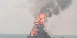 In fiamme il monastero ortodosso della Santa Dormizione di Svyatogorsk