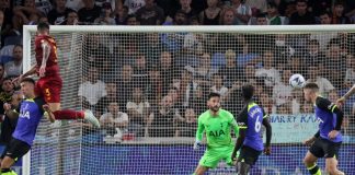 Tottenham-Roma 0-1, gol di Ibanez
