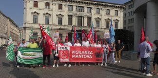 Addetti alla sicurezza in piazza: “rinnovo del contratto, adeguamento economico e basta appalti al ribasso”