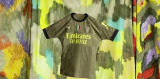 Calcio: Puma e Milan presentano la terza maglia, è verde oliva con scritte gialle