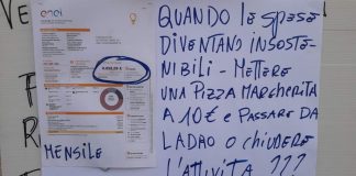 “Meglio chiudere o passare per ladri?”. Un ristoratore appende la bolletta della luce e spiega i rincari