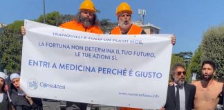 Flash mob ‘antisfiga’ Consulcesi all’Università Sapienza di Roma, ‘Entri a medicina perché è giusto’