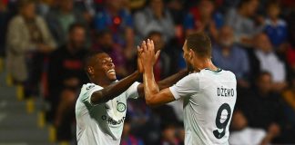 Champions, Viktoria Plzen-Inter 0-2: gol di Dzeko e Dumfries