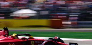 F1 Gp Monza 2022, la Ferrari di Leclerc in pole position