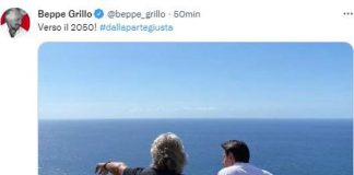 Elezioni 2022, Grillo posta foto con Conte: “Verso il 2050”