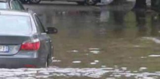 Maltempo, valanga d’acqua a Formia: strade piene di fango