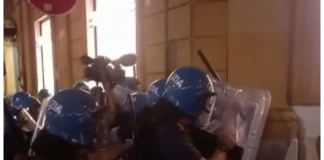 Al comizio di Meloni scontri tra Polizia e manifestanti