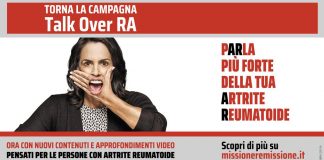 Artrite reumatoide, torna la campagna ‘pARla più forte della tua AR’