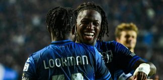 Atalanta-Sassuolo 2-1, rimonta nerazzurra e primo posto
