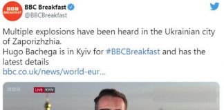 Missili Russia su Kiev, giornalista Bbc fugge – Video