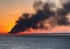 Ucraina, “in fiamme serbatoio carburante su ponte Crimea”