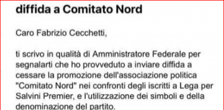 Salvini diffida Bossi:”‘Comitato Nord’ non può usare simboli e nome Lega”