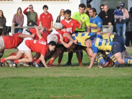 Rugby Serie C – Scivolone esterno del Rugby Mantova contro l’Oltremella che vince 21-14