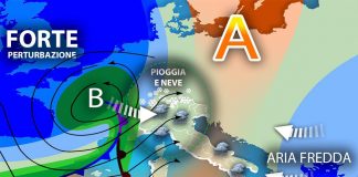 Arrivano freddo e maltempo, con tanta pioggia e neve: previsioni meteo