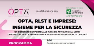 “Opta, Rlst e imprese: insieme per la sicurezza”, il 22 novembre convegno sulla prevenzione sul lavoro