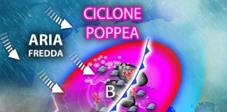Nubifragi, neve e venti di burrasca: arriva il ciclone Poppea