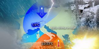 Italia divisa in due, sole al Sud e neve al Nord: previsioni meteo