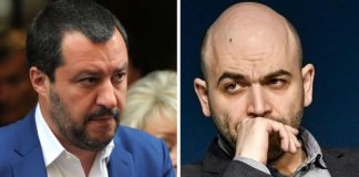 Saviano a processo per diffamazione, giudice dice no a Salvini parte civile