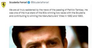 F1, è morto Patrick Tambay: ex pilota Ferrari aveva 73 anni
