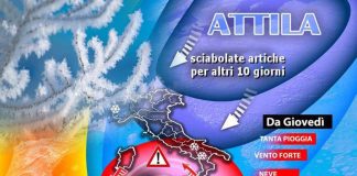 Freddo e neve sull’Italia, la mappa con le previsioni meteo