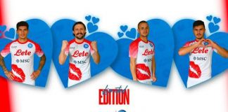 Il Napoli lancia maglia speciale per San Valentino, l’ironia dilaga sui social