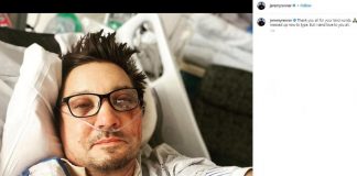 Jeremy Renner, il post dall’ospedale dopo l’incidente