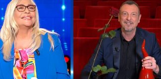 Sanremo 2023, Venier regala ad Amadeus un corno napoletano