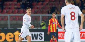 Dybala rimedia all’autogol di Ibanez, Lecce-Roma 1-1