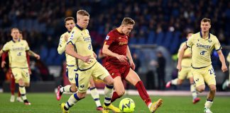 La Roma piega il Verona 1-0, gara decisa da Solbakken