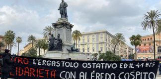 Cospito, attesa decisione Cassazione. Anarchici in presidio