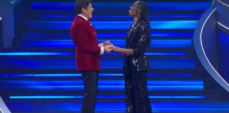 Sanremo 2023, Morandi su uno sgabello balla con la Egonu