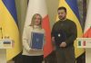 Ucraina, Meloni: “Italia non tentenna su sostegno a Kiev e non lo farà”