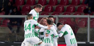 Lecce-Sassuolo 0-1, gol di Thorstvedt