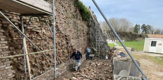 Mura di Bozzolo, terminati i lavori al lato sud, ora tocca alla parte est