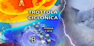 Trottola ciclonica sull’Italia, maltempo fino al weekend: ecco dove, le previsioni