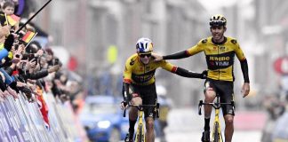 Laporte vince Gand-Wevelgem 2023, Ganna cade