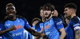 Napoli-Atalanta 2-0, gol di Kvaratskhelia e Rrahmani