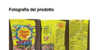 Rischio allergeni, richiamo per lotto Chupa Chups Tubes Mini