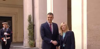 Italia-Spagna, bilaterale Meloni-Sanchez a Palazzo Chigi