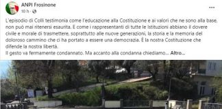 Frosinone, enorme svastica in piazza a Colli con tappetini del parco giochi
