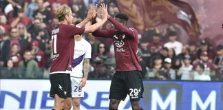 Salernitana-Fiorentina 3-3, tripletta di Dia