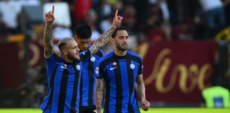 Roma-Inter 0-2, gol di Dimarco e Lukaku